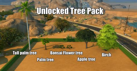 See, that's what the app is perfect for. Mod The Sims - Unlocked Tree Pack (5 new trees)