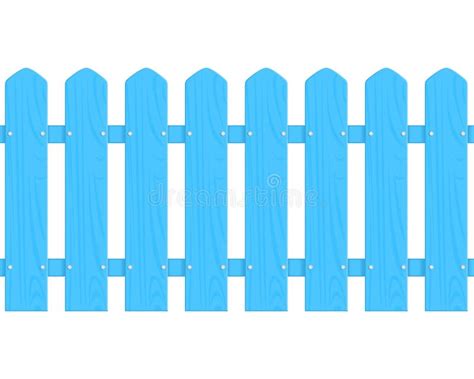 Blue Wooden Fence Stock Vector Illustration Of Texture 179536352