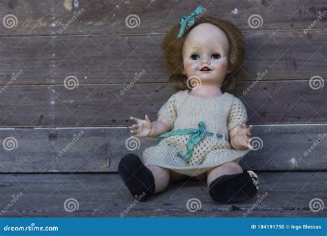 Scary Creepy Old Doll Stock Photo Image Of Staring 184191750