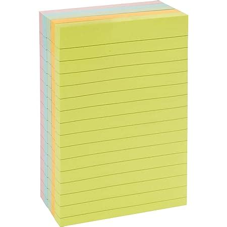 Amazon Basics Lined Square Sticky Notes X Cm Assorted