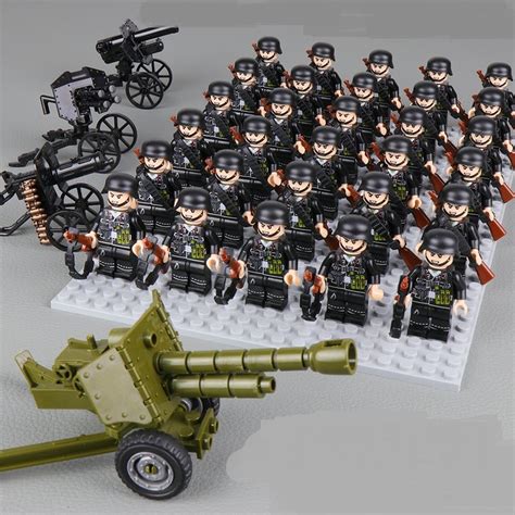 Ww2 Germany Artillery Army Minifigures Lego Compatible Military Set