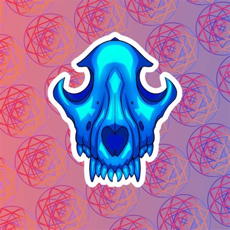 Wolf Skull Sticker On Storenvy