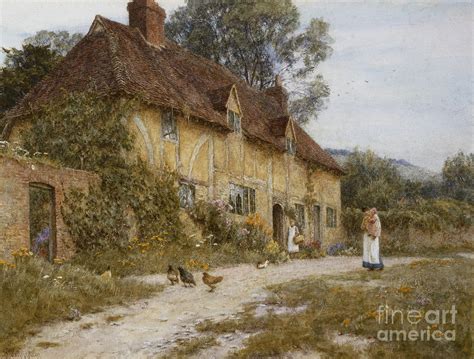 Old Kentish Cottage Painting By Helen Allingham