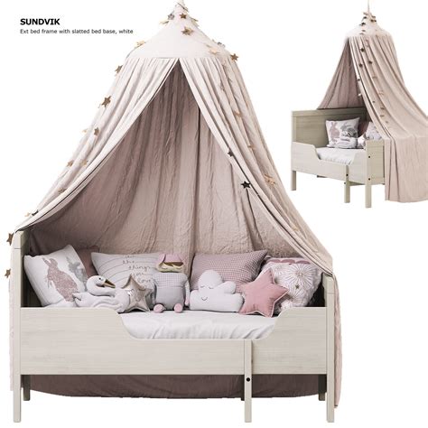 Kids bed canopy ikea near me, beds you have built in love the desire to move freely in the big stuff projects comfortable. Children bed SUNDVIK IKEA with canopy 3D model | CGTrader