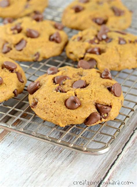 Pumpkin Chocolate Chip Cookies Recipe Creations By Kara