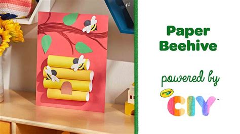 3d Paper Beehive Craft For Kids Crayola Ciy Youtube