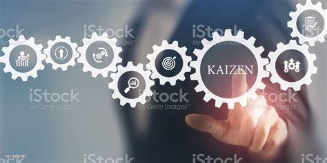 Kaizen Concept The Continuous Improvement In Business For Efficiency