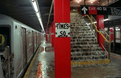 Hurricane Sandy Flooding The Times Square Subway Station In New York