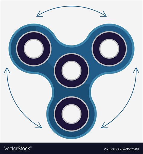 Fidget Spinner Stress Relieving Hand Spin Toy Vector Image