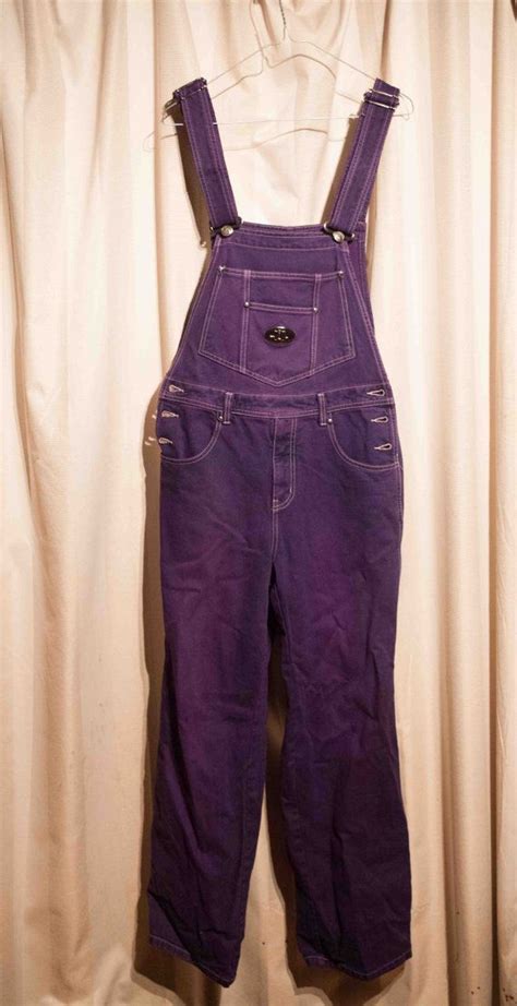90s Vintage Purple Overalls Overalls Vintage Purple Outfits Fashion