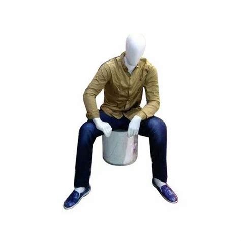 Fiberglass Male Sitting Mannequin For Mallshowroom Etc Foldable At