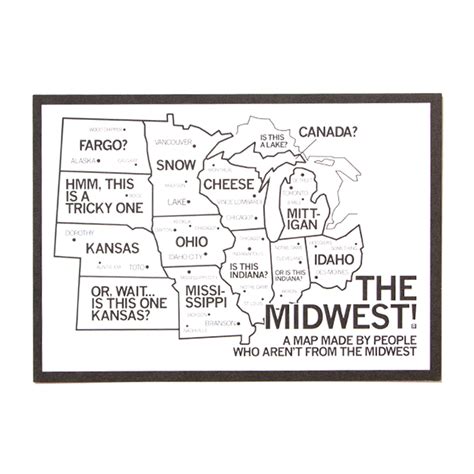 Midwest Map Postcard Raygun