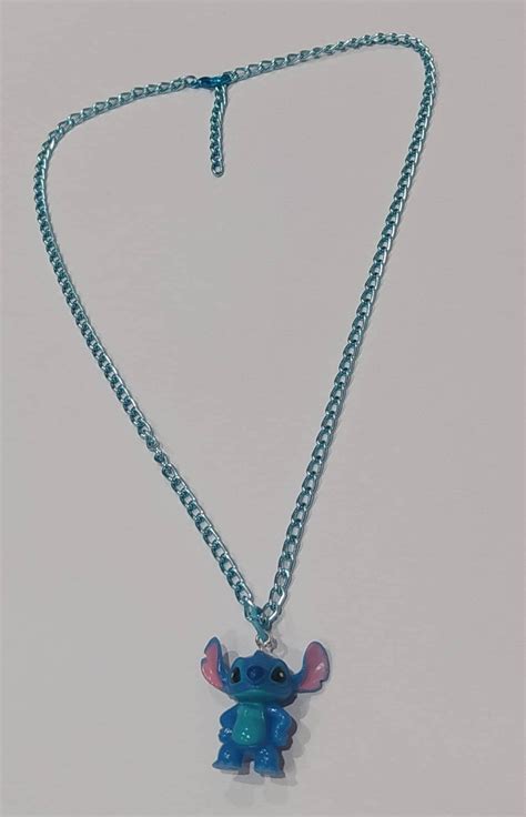 Stitch Necklace Lilo And Stitch Ts Blue Chain Etsy