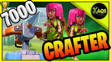 🔷best X Bow Ladder Trophy Push By Crafter ケイン 7000 Trophies 🔷clash