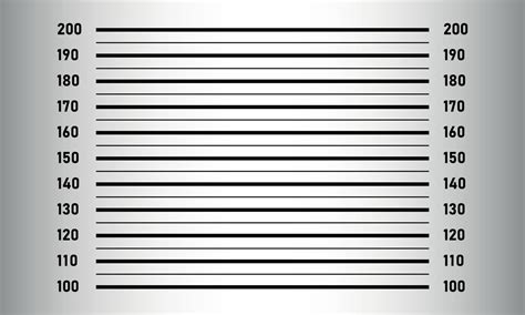 Criminal Mugshot with a scale in centimeters. Police lineup 6683574