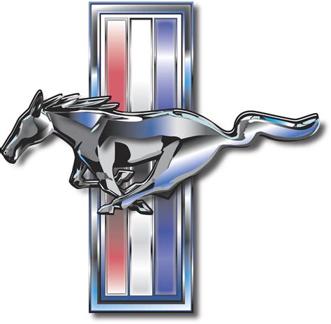 Die Einfachheit Für Das Ford Logo Kann In Der Blauen Ford Mustang