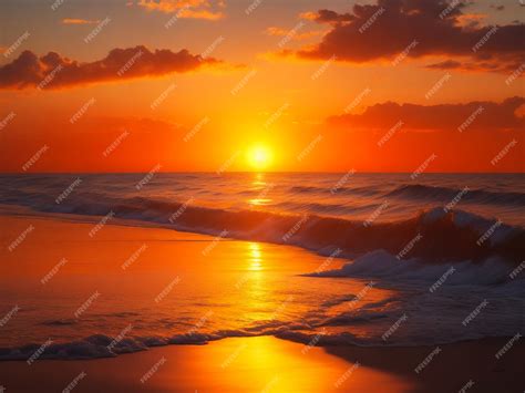 Premium AI Image | A breathtaking sunrise paints the sky with warm
