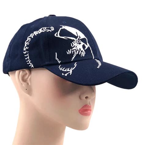 High Quality Unisex 100 Cotton Outdoor Baseball Cap Skull Embroidery
