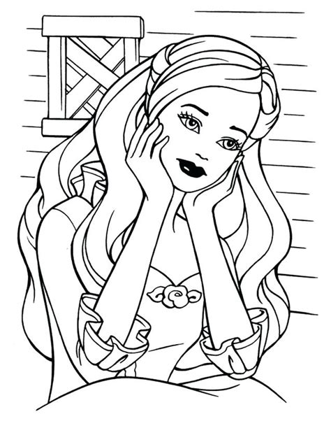 Barbie Girl Coloring Pages At Free Printable