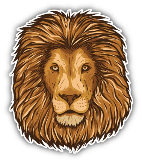 Lion Head Car Bumper Sticker Decal 4 X 5 Ebay