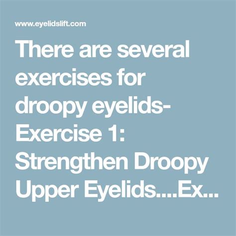 11 Ultimate Eye Exercises For Droopy Eyelids To Look Younger Even At 50