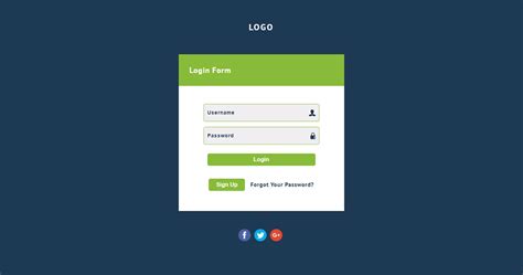 Simple Login Form Free Responsive Widget Template Themevault