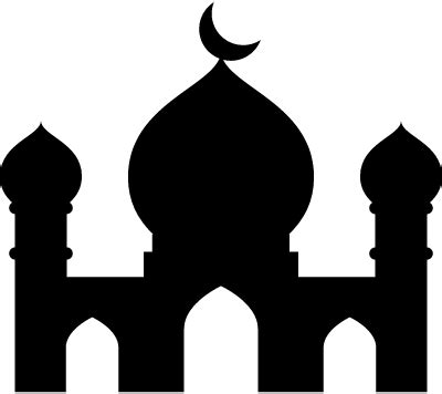 Gambar Ikon Masjid Hitam-putih - Mosque Icon Png - (400x356) Png