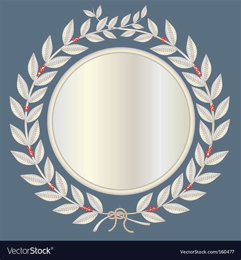Laurel Wreath In Silver Royalty Free Vector Image