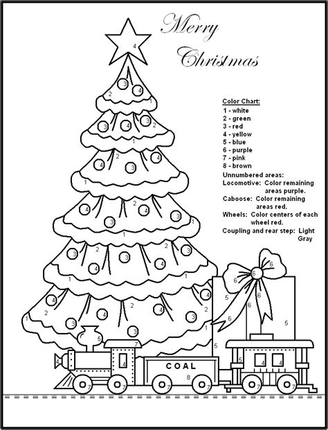 coloring  numbers tree printable christmas coloring pages merry christmas coloring pages