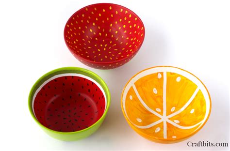 Diy Painted Fruit Bowls —
