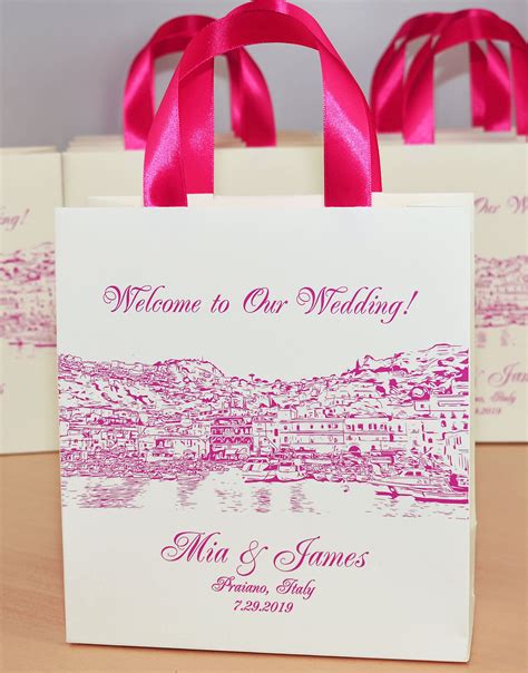 A wide variety of wedding guests gifts options are available to you 25 Destination Wedding Welcome Bags Italy Wedding Ivory ...