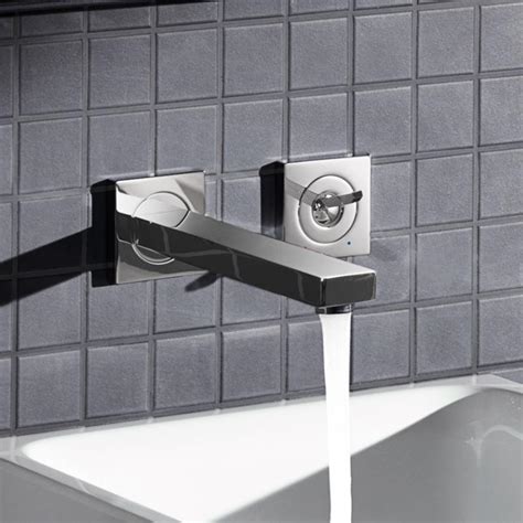 Grohe Eurocube Joy Wall Mounted Two Hole Basin Mixer Projection 230 Mm