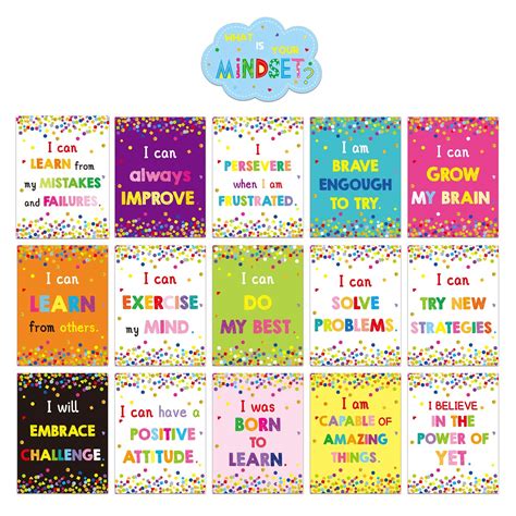Buy Growth Mindset S Bulletin Board Display Set Positive Sayings What Is Your Mindset For
