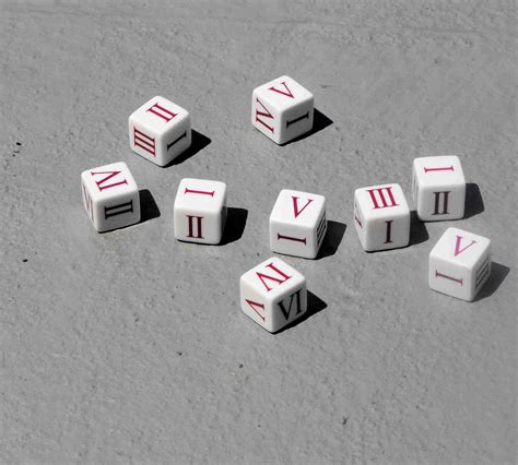 Renaissance Roman Numeral Game Dice Pair By Synectics On Etsy
