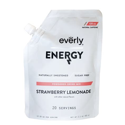 Everly Energy Powdered Drink Mix Strawberry Lemonade 20 Servings