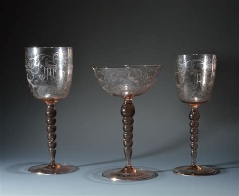 Antique Part Set Murano Drinking Glasses