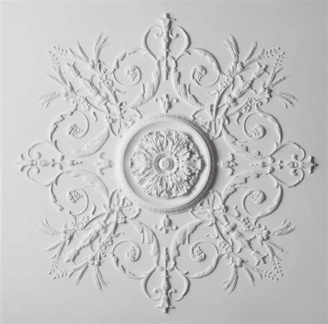 Plaster ceiling tiles can look great in a room and add a final decorative touch. French Floral Decorative Plaster Ceiling