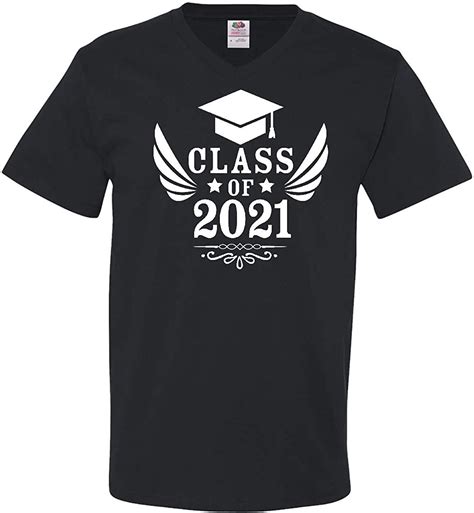 Inktastic Class Of 2021 With Graduation Cap And Wings Mens