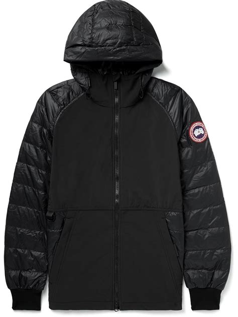Canada Goose Hybridge Panelled Quilted Shell Hooded Down Jacket Black Canada Goose