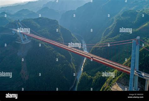 An Aerial View Of Qingshuihe Bridge Or Qingshui River Bridge On The
