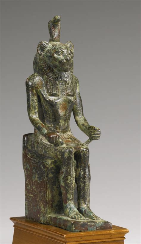 An Egyptian Bronze Figure Of Lion Headed Maahes Late Period 716 30 B