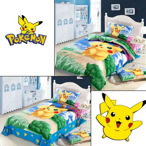 Buy pokemon bedding set in tbdress, you will get the best service and high discount. 100% Cotton Children Pokemon Bedding Set for Kids Pikachu ...