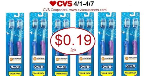 Hot Pay 019 For Oral B Indicator Contour Clean Toothbrush 2 Pack At