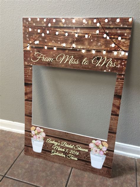 Photo Frame Prop For Bridal Shower And Wedding By Inphinity Designs