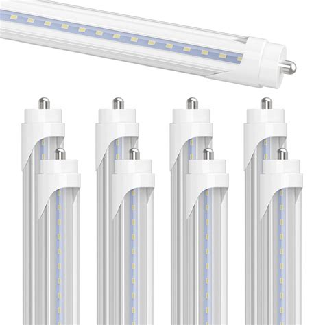 8 Pcs 45w Fa8 T8 8ft Led Shop Light Bulbs Single Pin Led Tube Lights 8