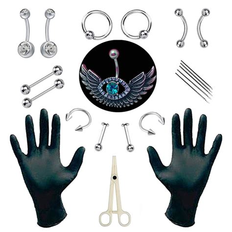 Professional Surgical Use Body Piercing Tools For Body Piercing Kit Kylie Lip Ring Tongue Nose