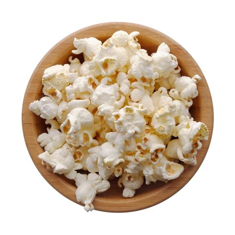 Premium Photo Popcorn In A Wooden Bowl