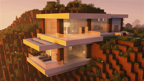 Modern Cliff House Rminecraft