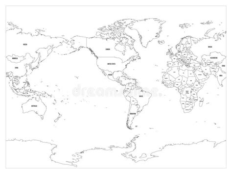 World Political Map Outline Stock Illustrations 32951 World