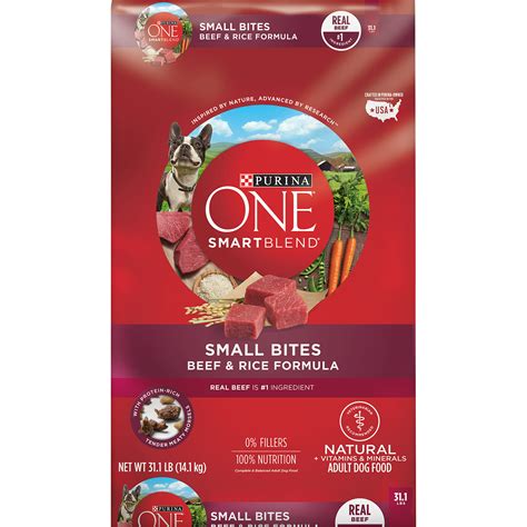 Purina One Natural Dry Dog Food Smartblend Small Bites Beef And Rice